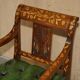Chesterfield leather office chair with Dutch marquetry