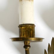 A pair of mid-century modern brass wall lamps by Vereinigte Werkstätten