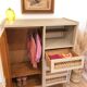 60s/70s wardrobe in wood and rattan