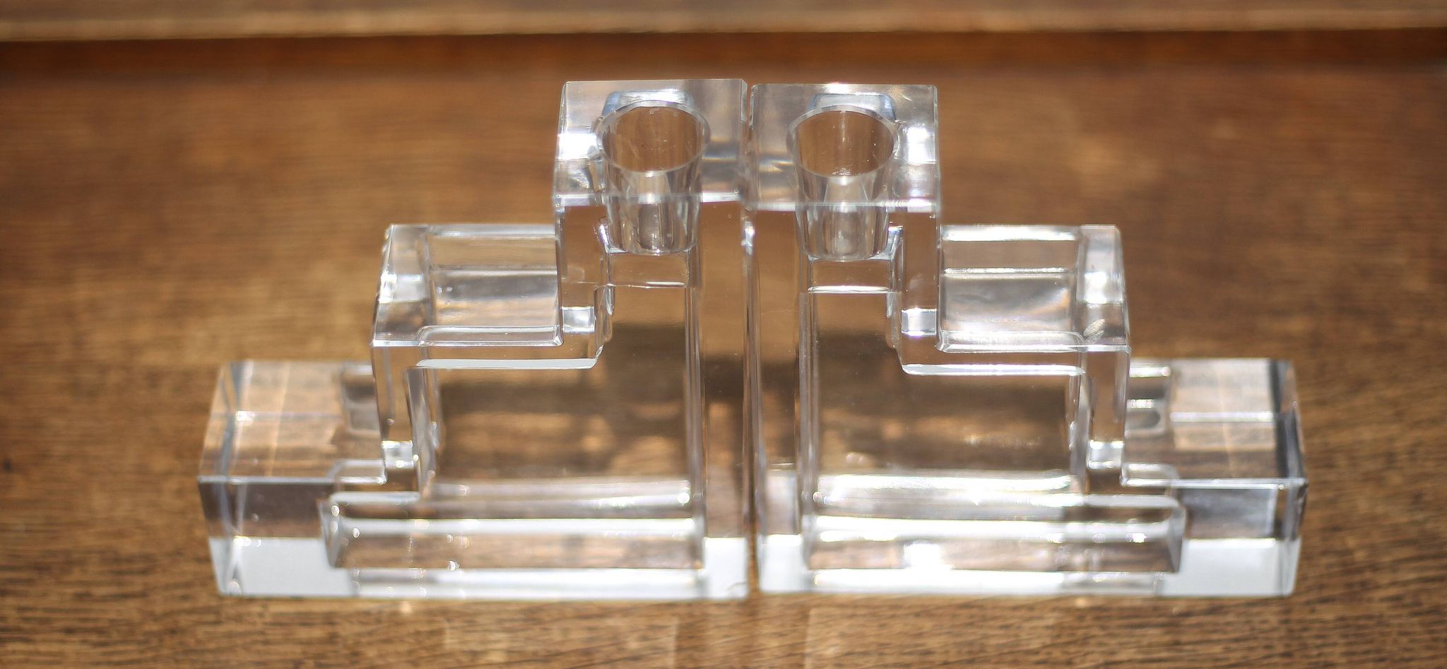 Pair of Wilber Elm Pristine Table Architecture candle holders, MMA Metropolitan Museum of Art