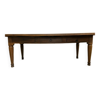 Oak and walnut table
