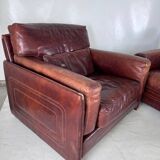 Pair of leather armchairs Roche Bobois