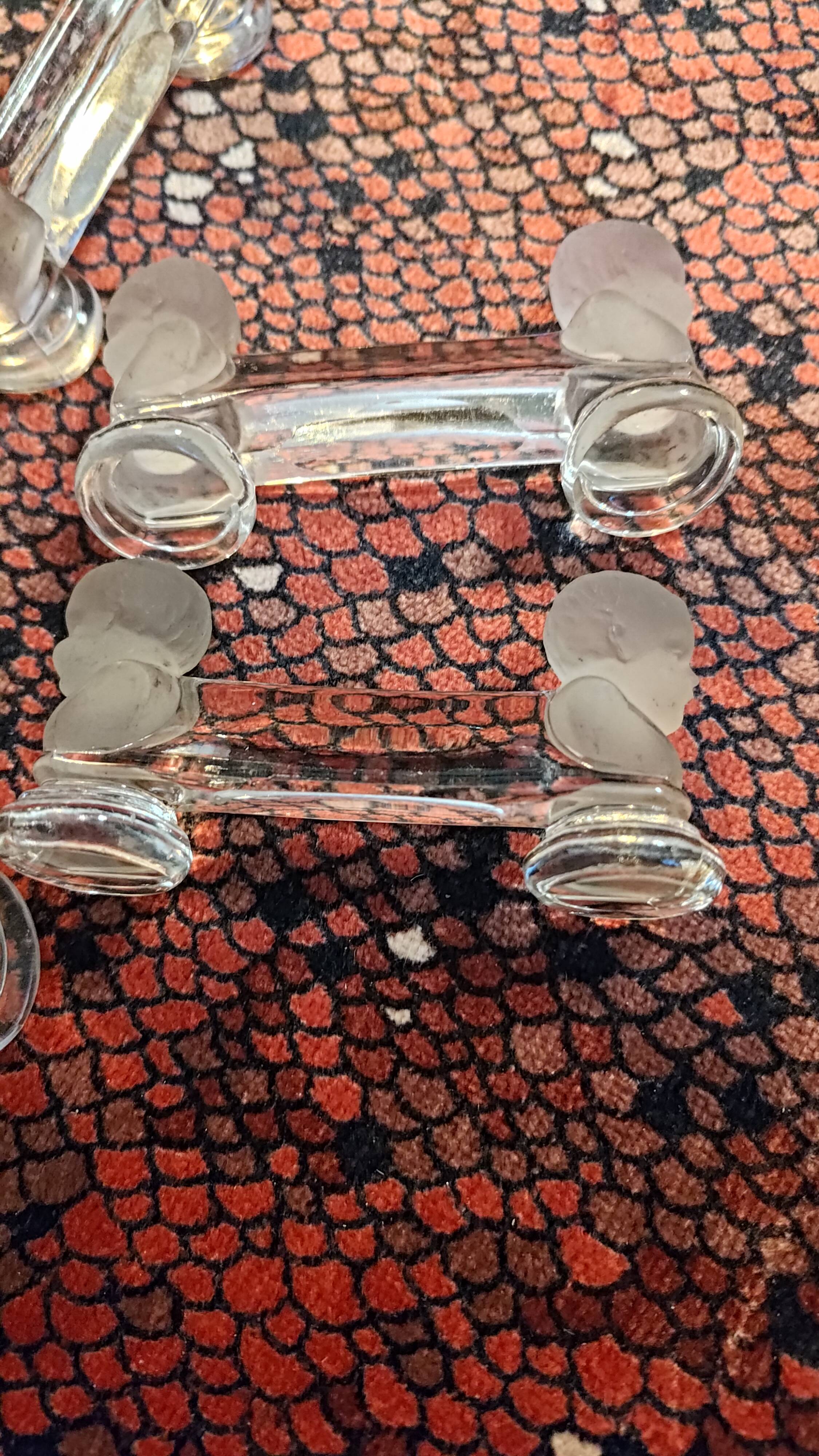 Set of 7 Baccarat Houdon crystal knife holders