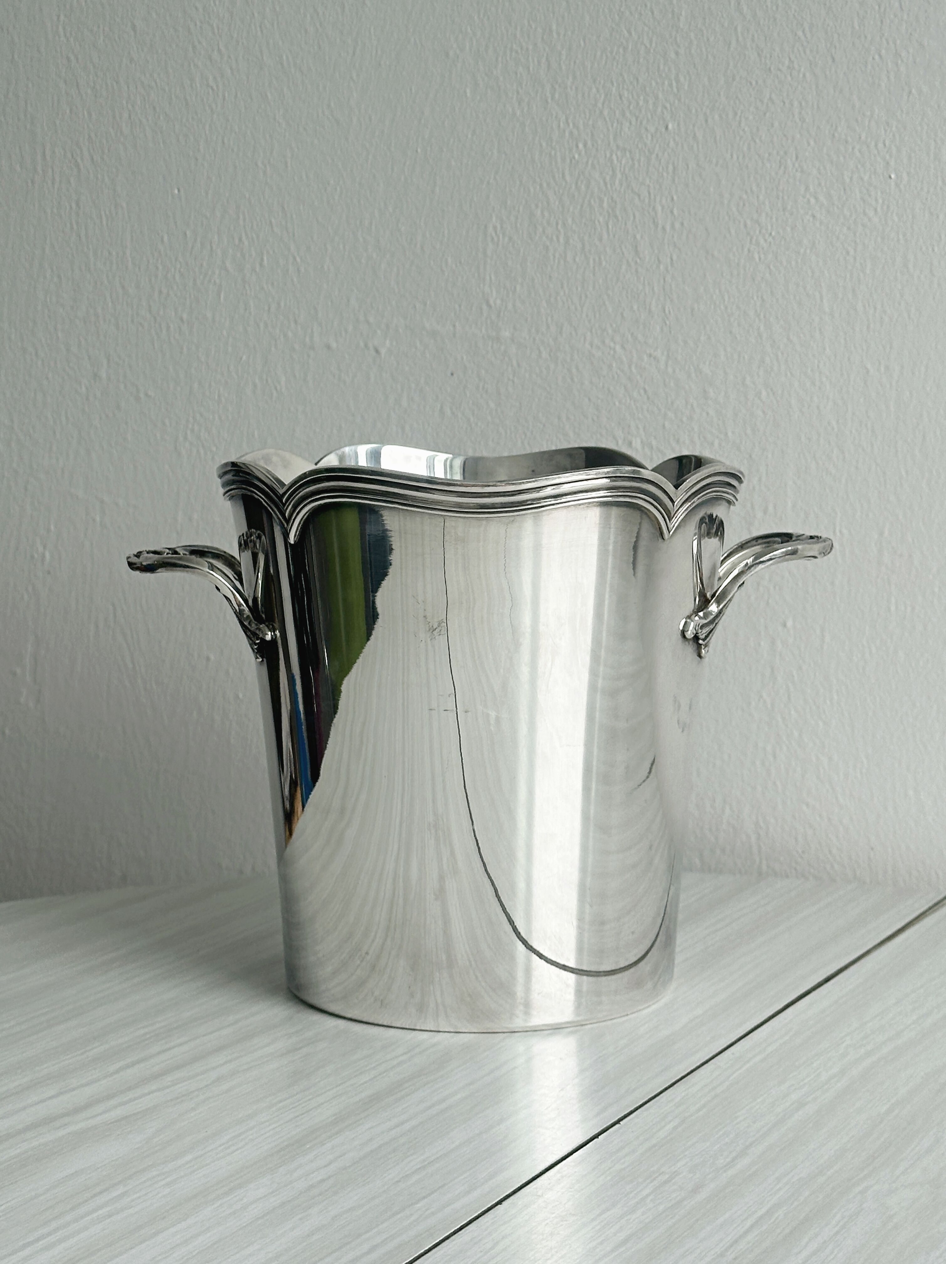 Antique silver-plated ice bucket