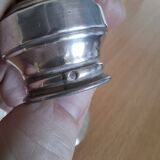 Salière et poivrier  en argent et cristal