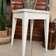 Vintage white wooden stool