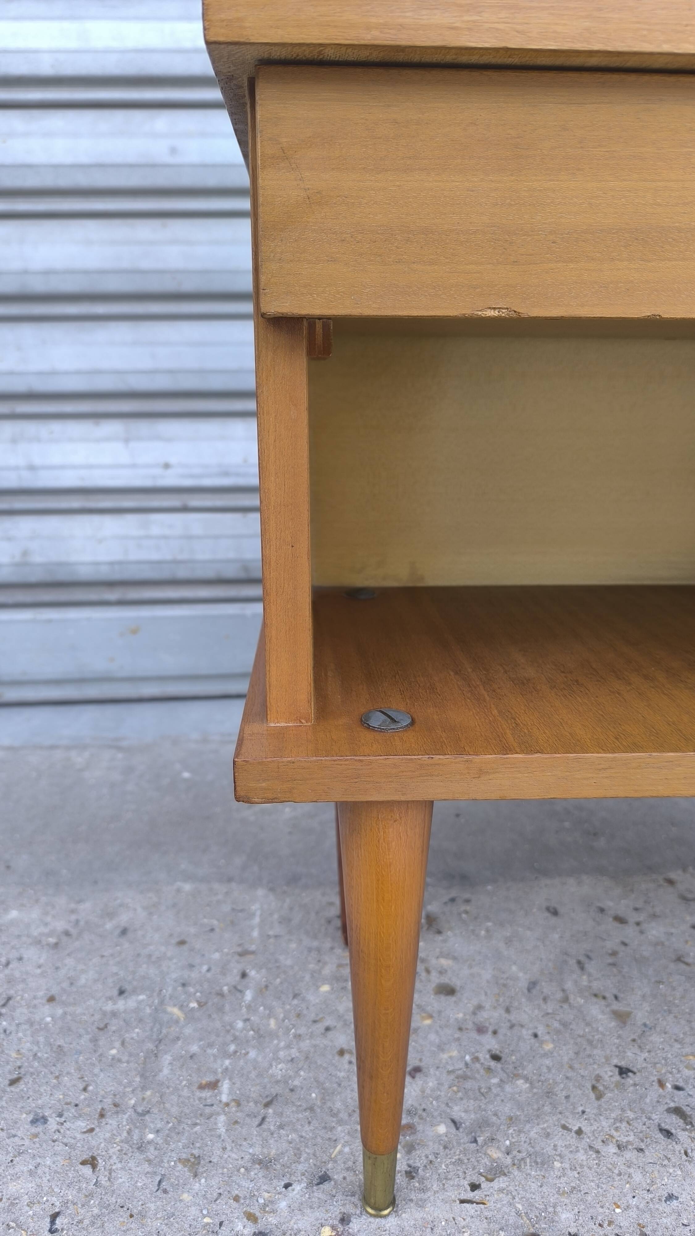 Scandinavian teak bedside table 1960