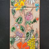 Jean-Paul ARNONE - Vallauris Frieze of 3 Earthenware Tiles, Year 1960