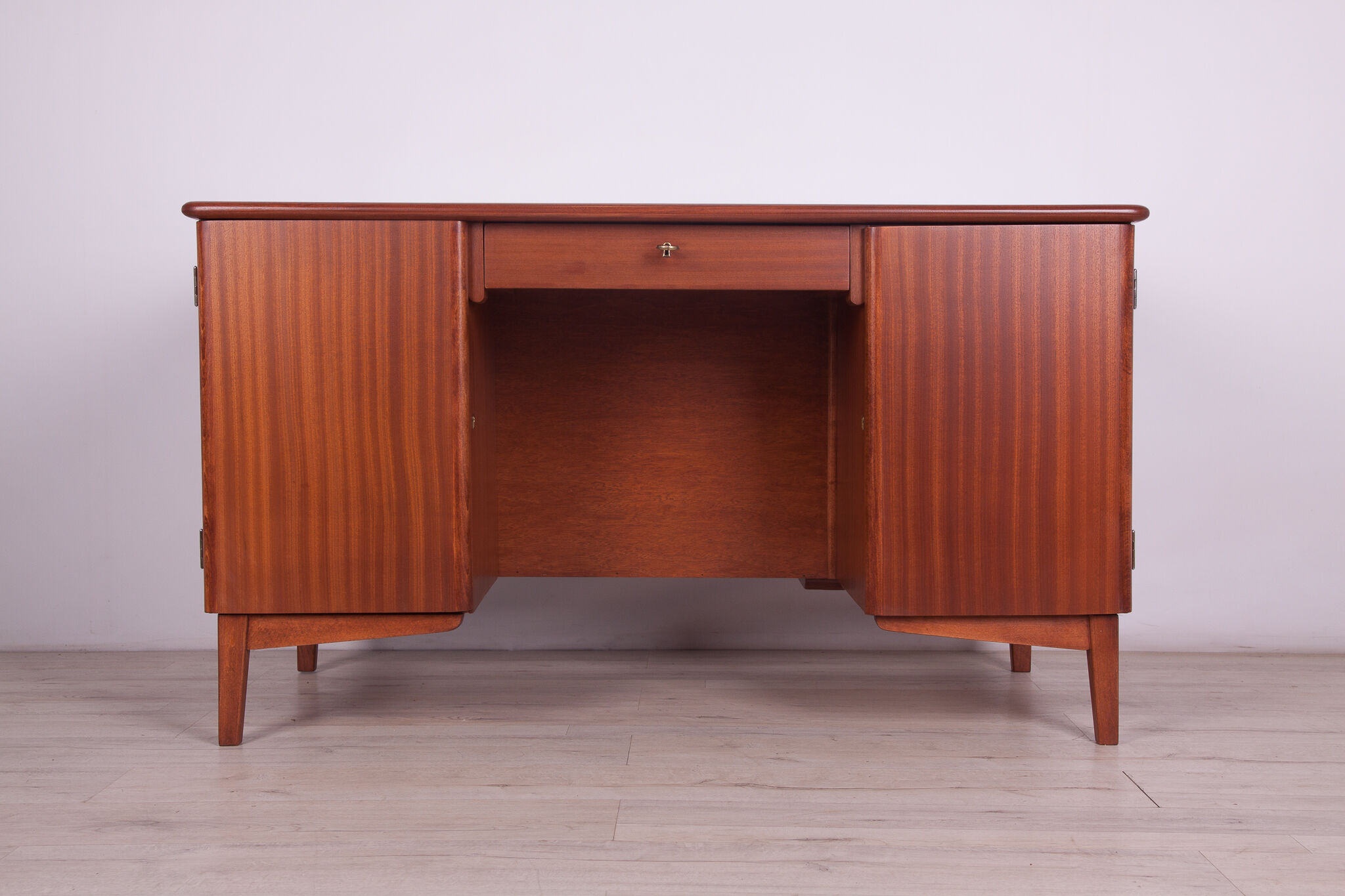 Art Deco Freestanding Teak Desk, 1960s