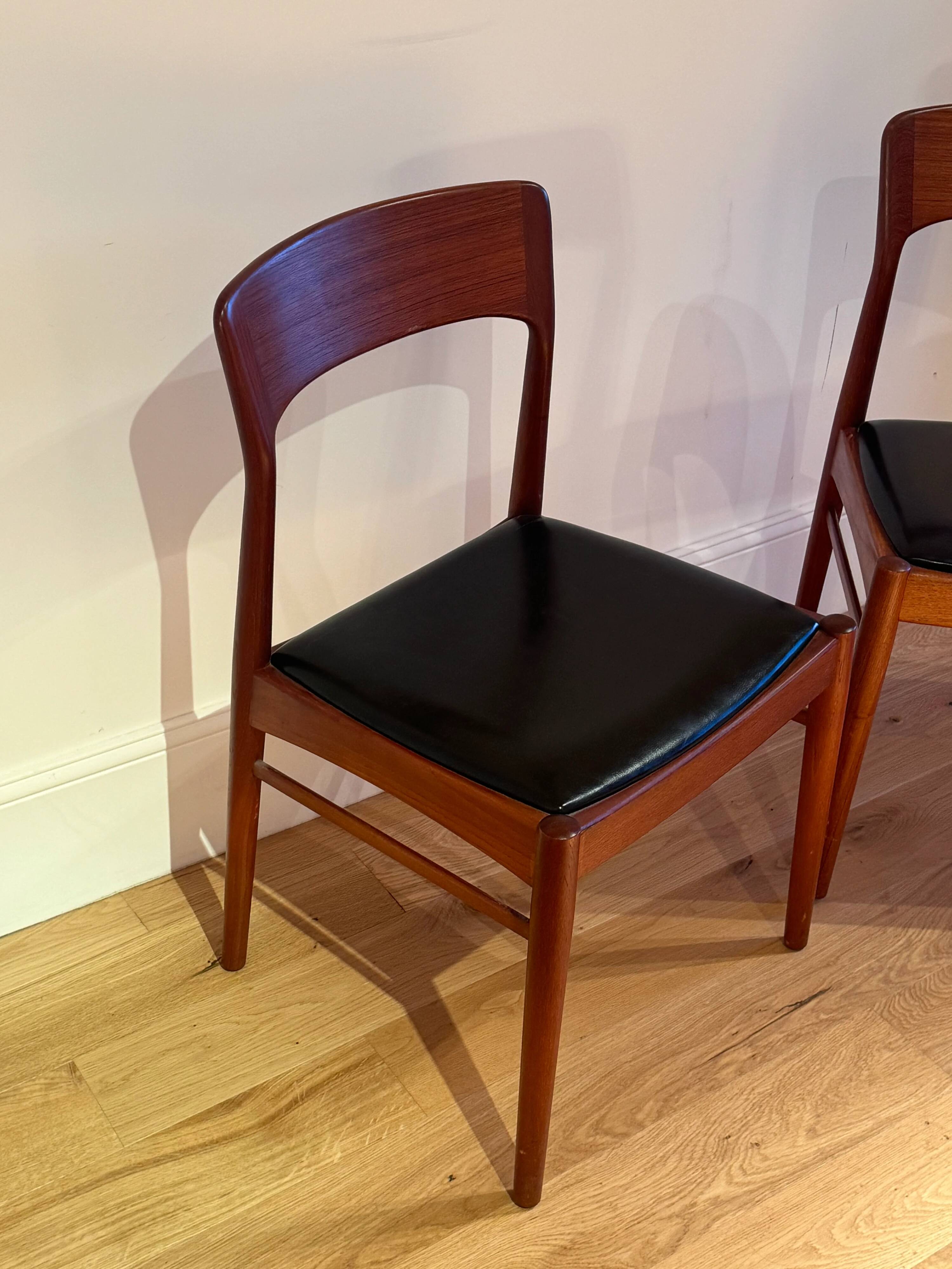 Pair of vintage Scandinavian teak chairs "Olga"