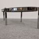 Oval smoked glass coffee table from the 60s/70s