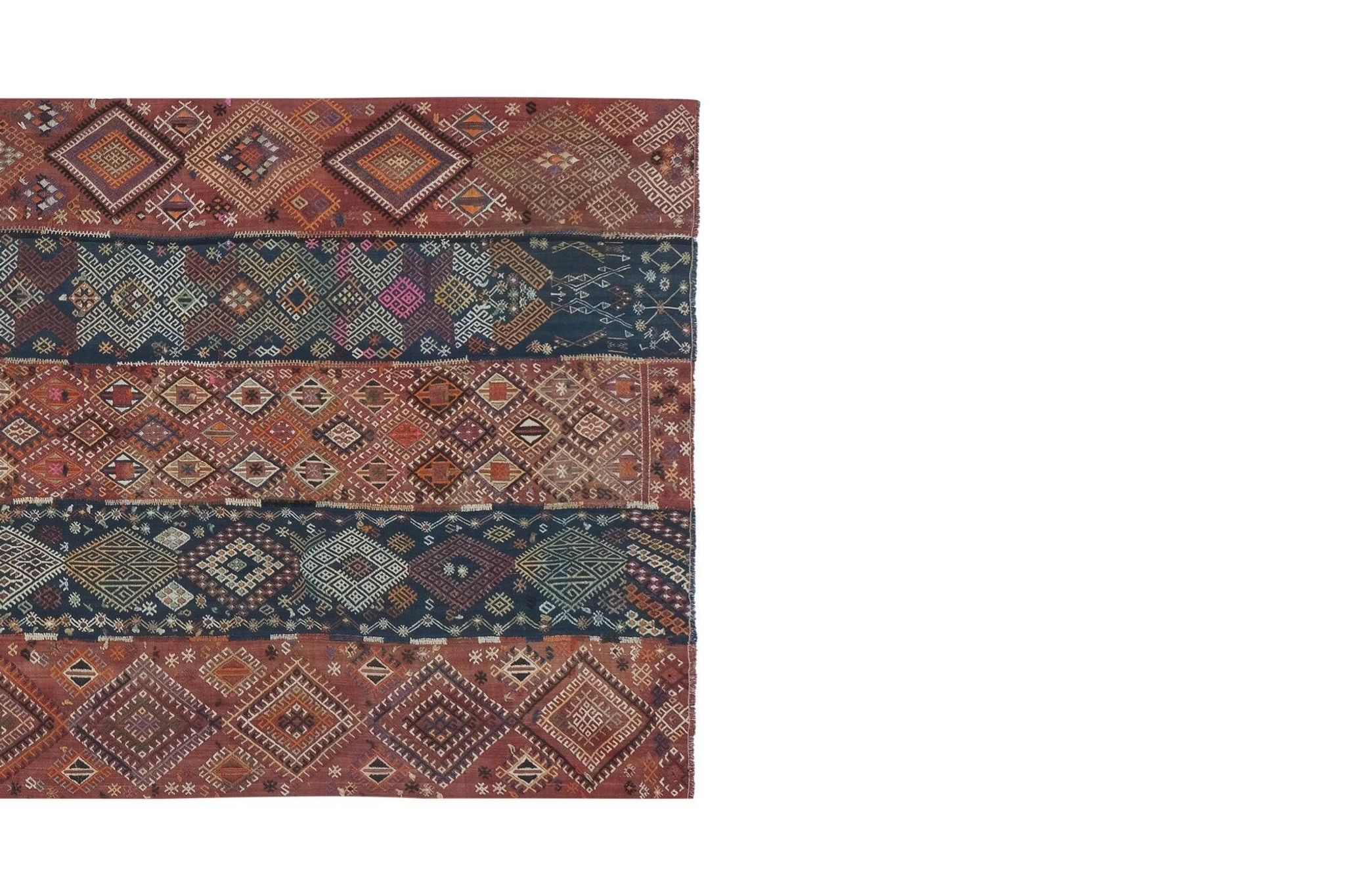 Kilim turc vintage tissé main 156x377 cm