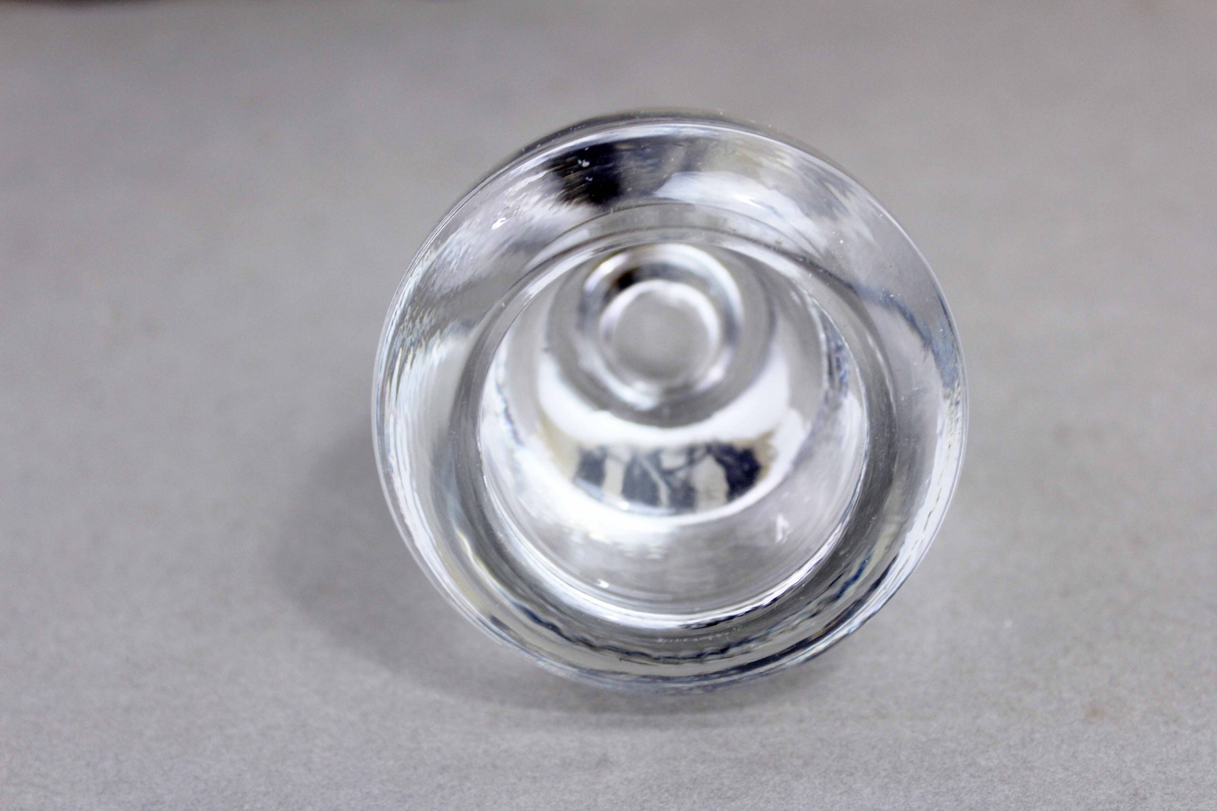 Reversible glass candle holder 1980