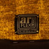 Marco Zanuso pour Artflex. Fauteuils jaune et en laiton doré. Années 1950.