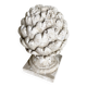 Ornamental artichokes in bleached concrete