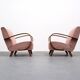 1930 Jindrich Halabala Bentwood Armchair in Pink Boucle