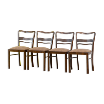 Série de 4 chaises scandinaves vintage