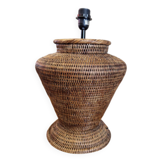 Burmese wicker table lamp