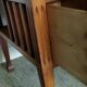 Vintage wooden side table with trompe-l'œil system.