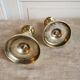 Pair of candlesticks in polished bronze Directoire d'époque