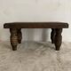 Low stool, turned wooden legs.