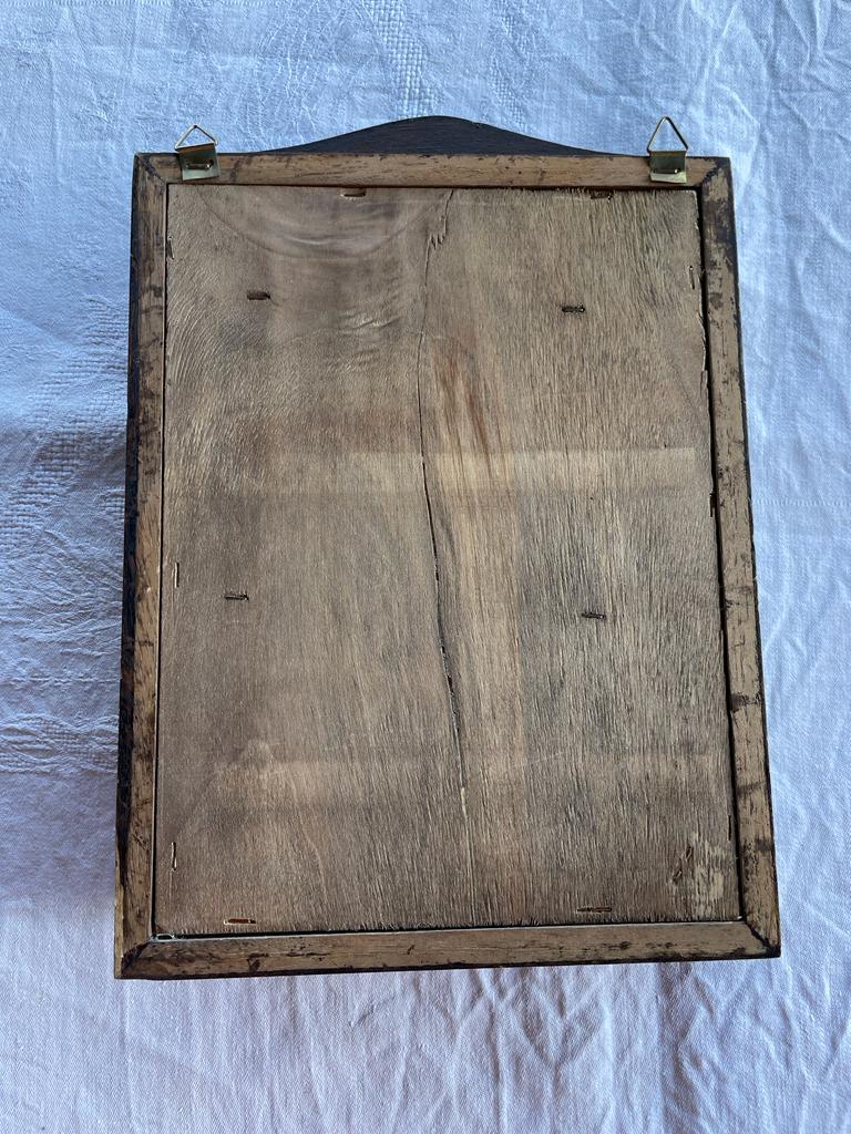 Small walnut key cabinet