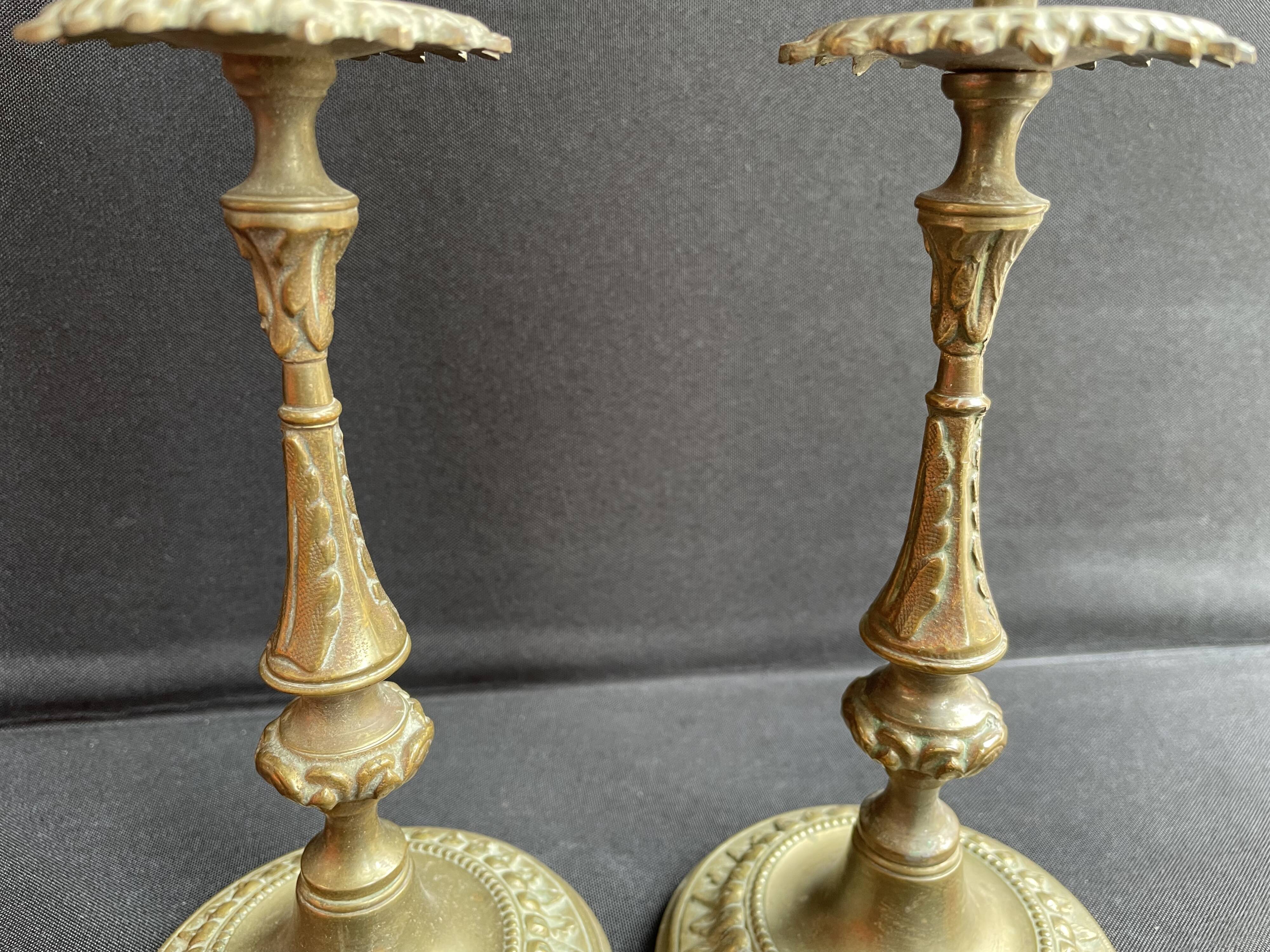 Candlesticks (2) - Louis XVI style - Gilded bronze