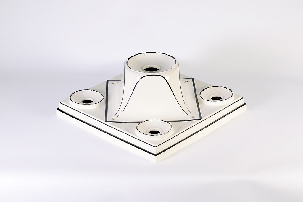 Rare ceiling 1920, BAUHAUS, porcelain 5 lights