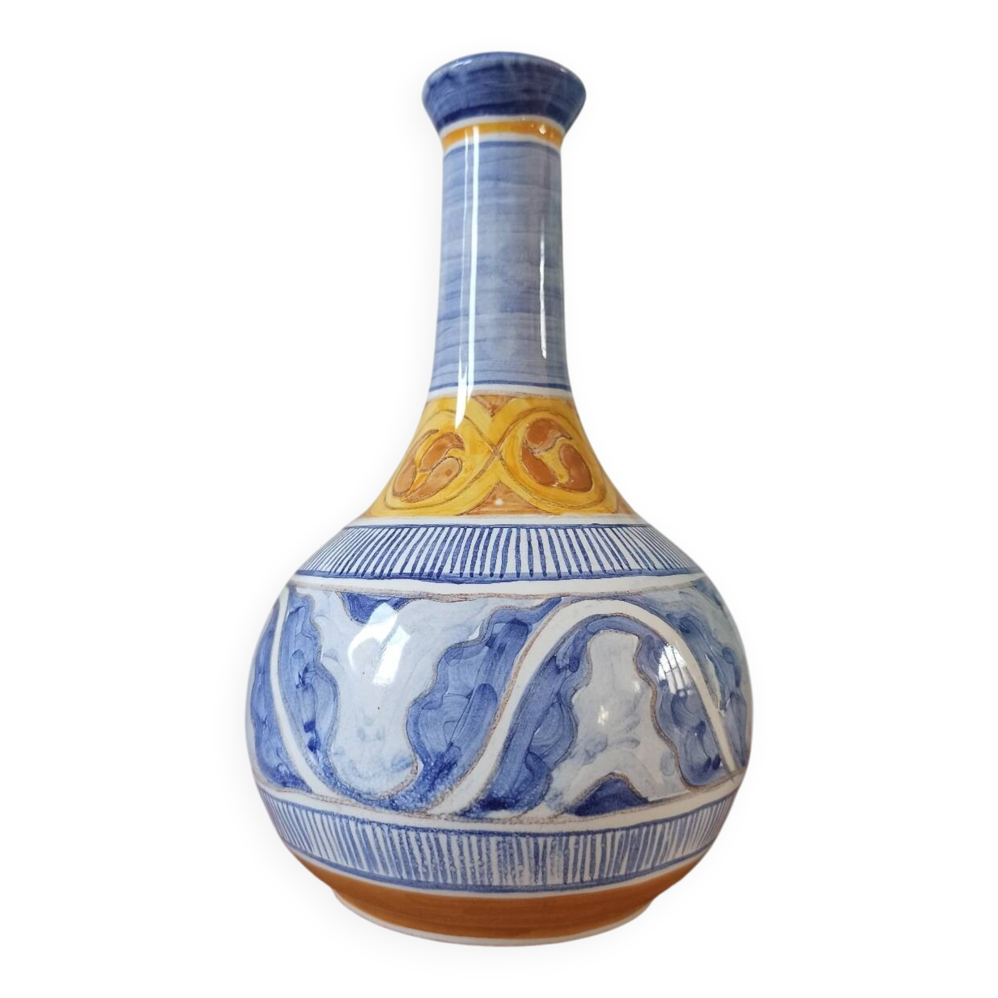 Vintage ceramic vase signed Colette - Riviera / Primavera style