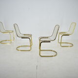 Midcentury set of four dining chairs, Italy, 1970s