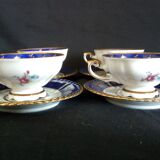 10 cups batch with porcelain saucers from Bavaria D-RW Weissenstadt