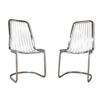 Pair of vintage chairs by Gastone Rinaldi 1970
