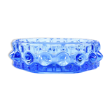 Midcentury bowl in blue glass, design by Frantisek Pečený, czechoslovakia 1960s