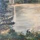 Oil on canvas "By the River", signed