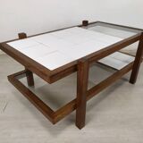 Vintage coffee table double trays