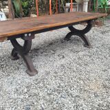 Bench or garden coffee table cast iron legs 150×56cms