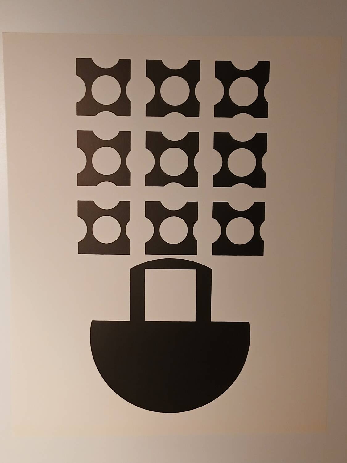 Screen print by Victor Vasarely - "Corpuscular" - Art & Science / Structure