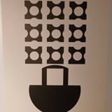 Screen print by Victor Vasarely - "Corpuscular" - Art & Science / Structure