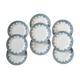 Dessert plates x9, iron earth, Estival model by Saint Amand