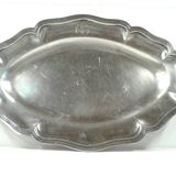 Flat oval silver metal Boulenger