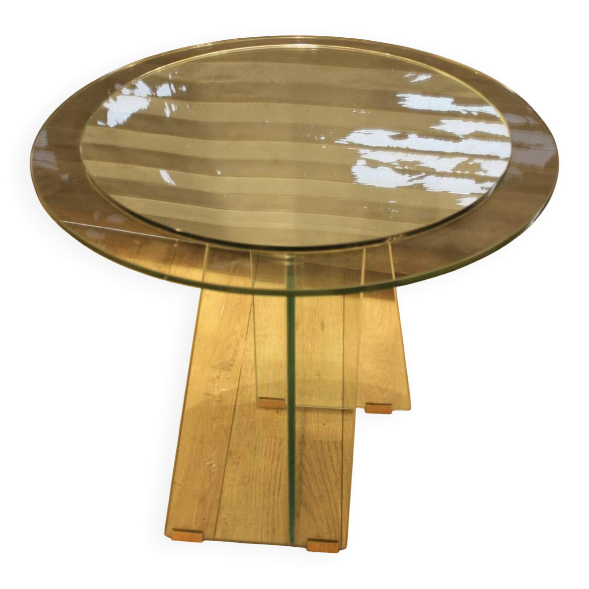 Glass gueridon, 1970