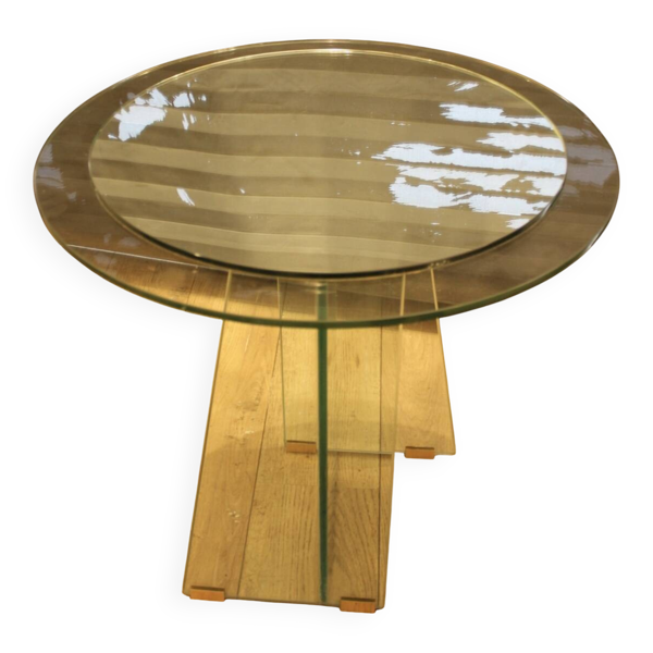 Guéridon en verre, 1970