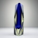 Murano Blue Sommerso Vase, Vintage, Italy, 1970s