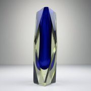 Murano Blue Sommerso Vase, Vintage, Italy, 1970s
