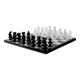 Large vintage chess set from the 70s, white and black marble, Italian craftsmanship