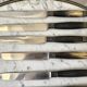 Set of 12 dark Bakelite knives 60s-70s