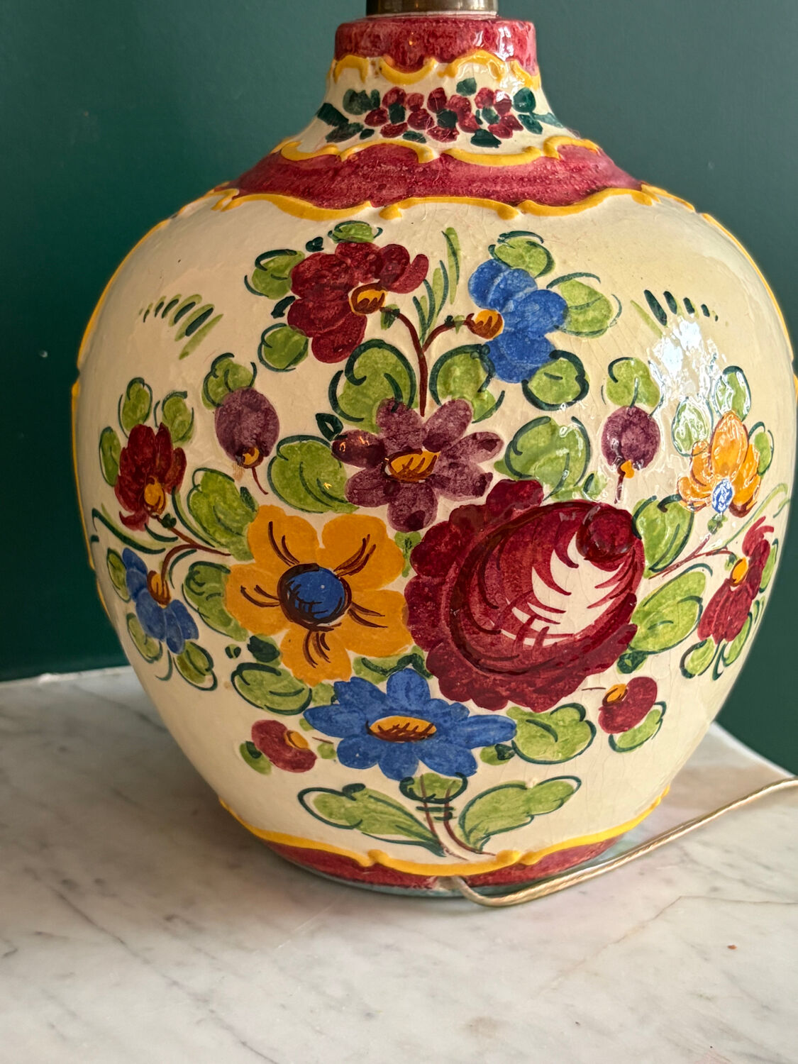 Pied de lampe en céramique