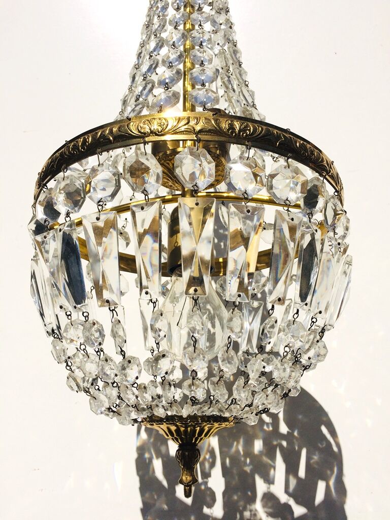 Grapevine balloon chandelier " hollywood regency " 50