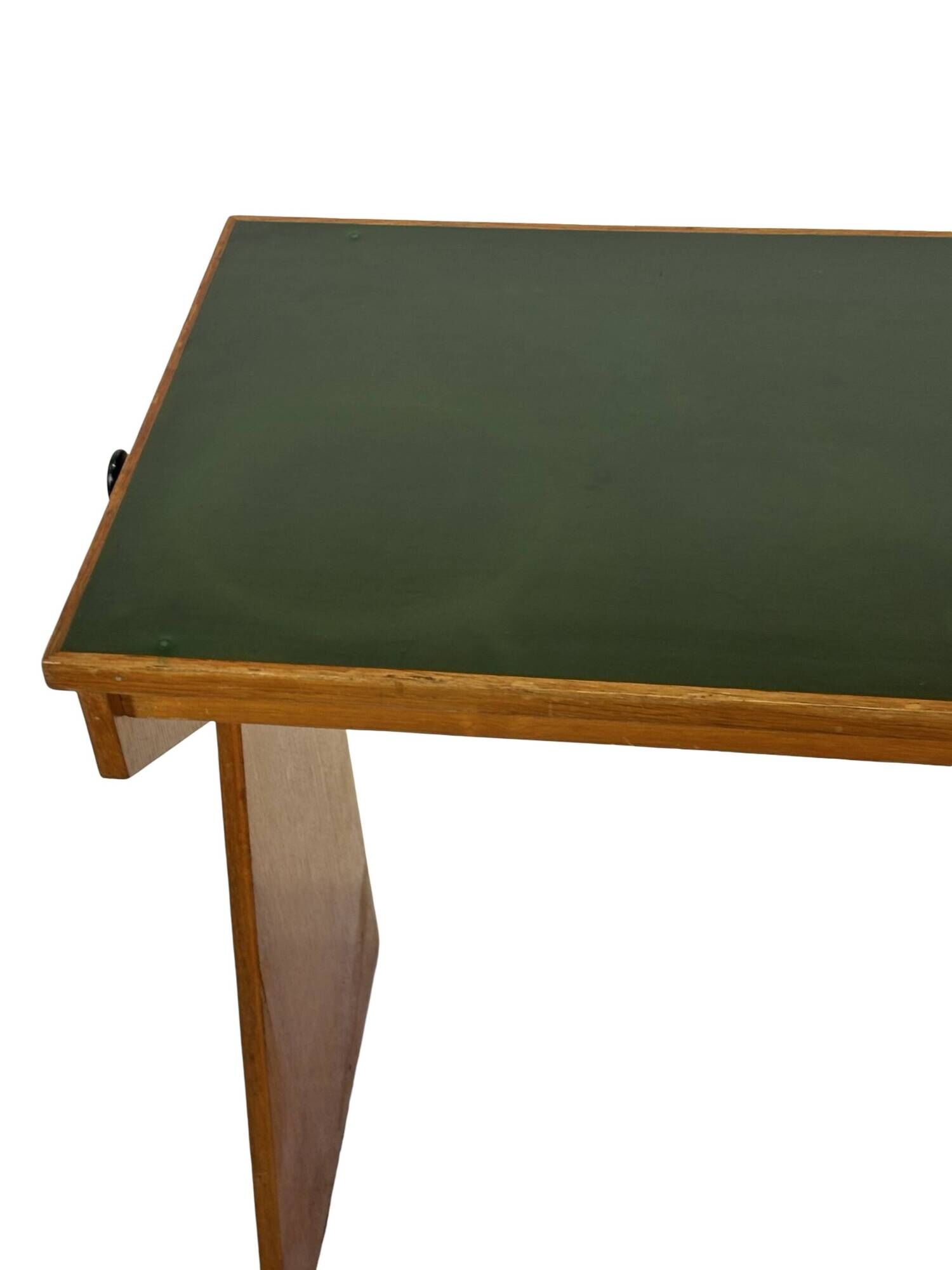 Art Deco desk, minimalist design in oak, unique 40s design, Netherlands.