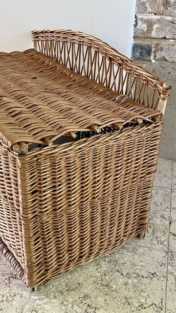 Vintage Rattan Chest Basket